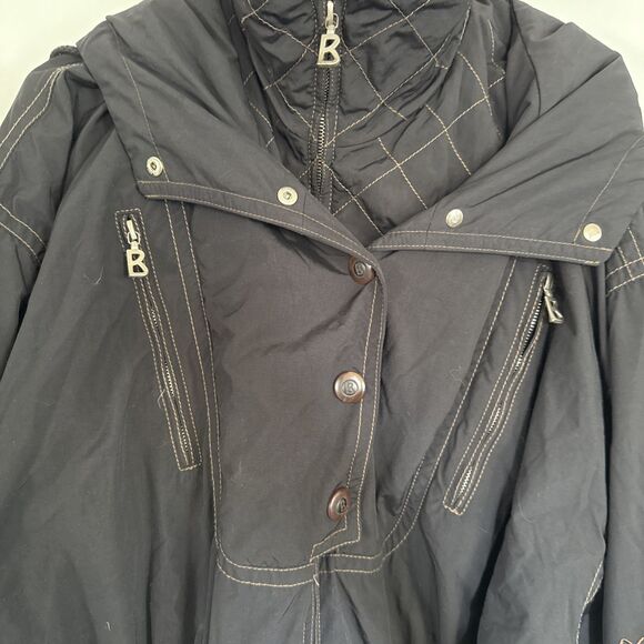 Bogner Ski Coat ?Vintage Women's Size 16 MADE IN USA Black EUC Many snaps/zip - Picture 8 of 14